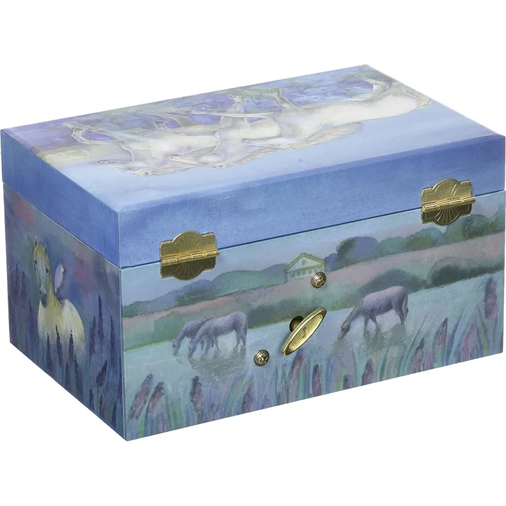 Phosphoreszierende Schmuck Spieldose Pferd "Camargue"© - Leuchtet in der Nacht – Bild 3