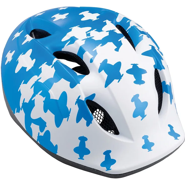 Met Kinder Fahrradhelm Buddy, Blue Airplanes, 46-53 cm