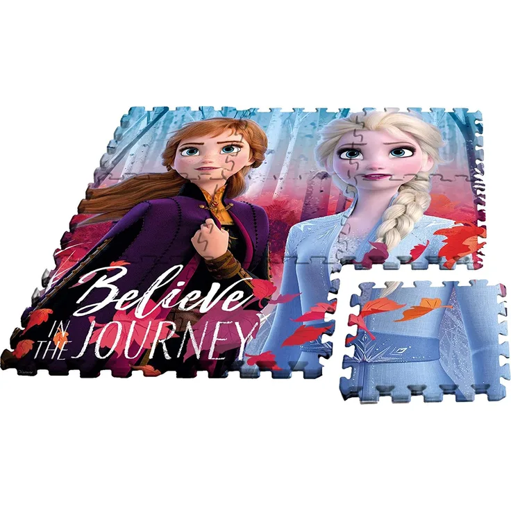 Puzzlematte Frozen II Mädchen 90 cm EVA 9-teilig