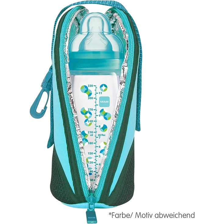 MAM Thermal Bag mit Isolierschicht, Thermotasche hält Flüssigkeiten warm und kalt, Isoliertasche für viele handelsübliche Babyflaschen, rosa – Bild 4