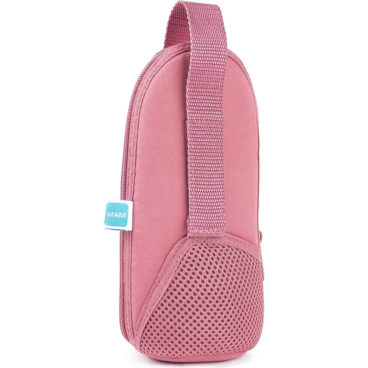 MAM Thermal Bag mit Isolierschicht, Thermotasche hält Flüssigkeiten warm und kalt, Isoliertasche für viele handelsübliche Babyflaschen, rosa