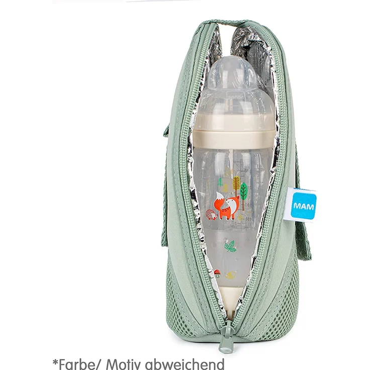 MAM Thermal Bag mit Isolierschicht, Thermotasche hält Flüssigkeiten warm und kalt, Isoliertasche für viele handelsübliche Babyflaschen, rosa – Bild 2