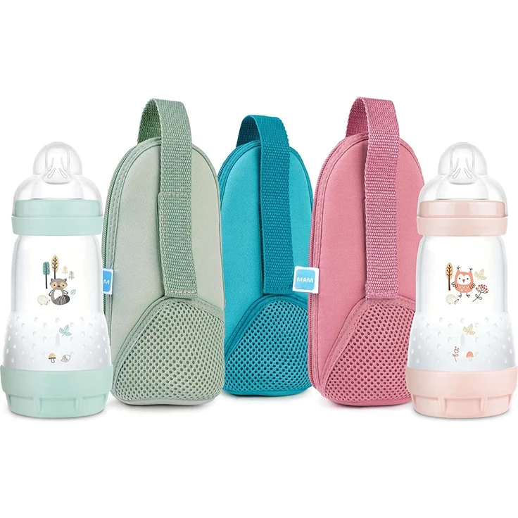 MAM Thermal Bag mit Isolierschicht, Thermotasche hält Flüssigkeiten warm und kalt, Isoliertasche für viele handelsübliche Babyflaschen, rosa – Bild 3