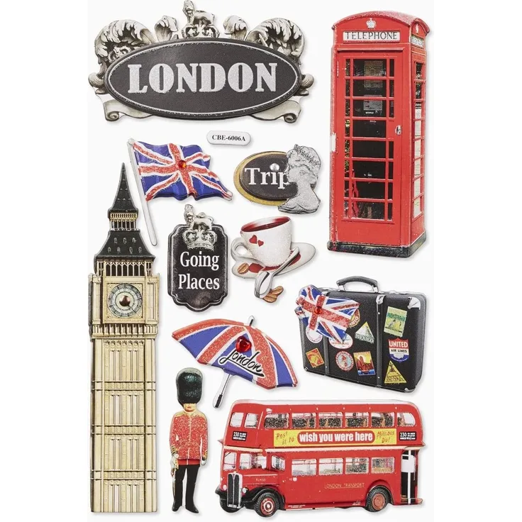 3D Sticker England London