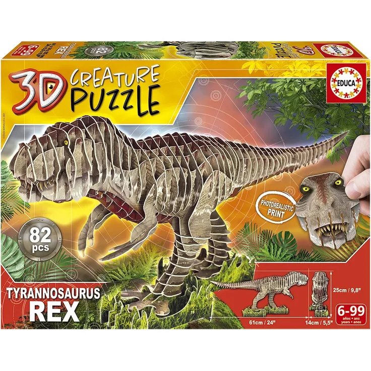 EDUCA - 3D T-Rex 82 Teile Puzzle