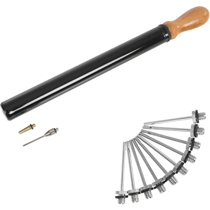 Ballpumpe, ø 28 mm x 38 cm inkl. 10 Nadelventilen, Handpumpe, Luftpumpe