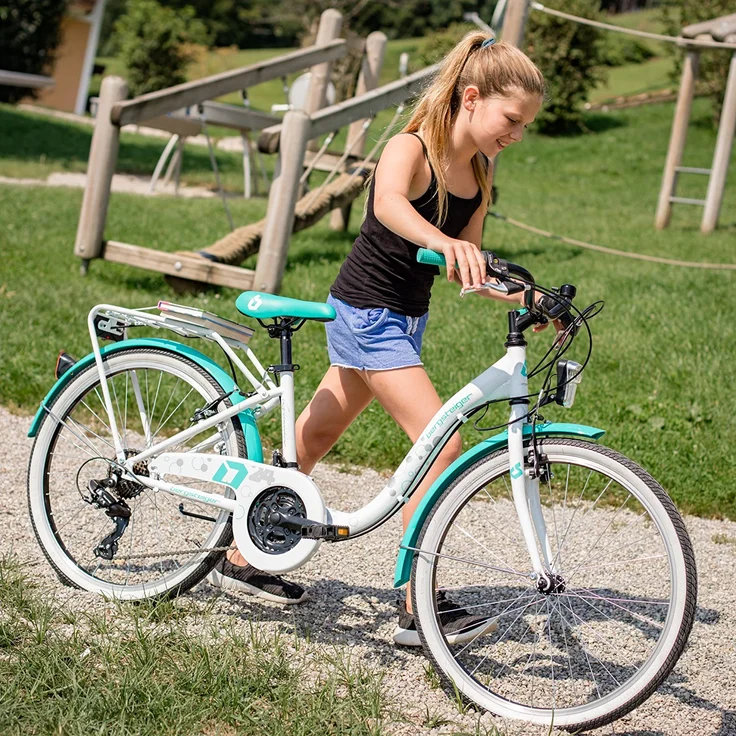 Bergsteiger Jugendfahrrad Atlantis, 18 Gang Shimano Tourney RD-TY300 Schaltwerk, Kettenschaltung, 24 Zoll, RH 34 cm, schwarz/pink – Bild 5