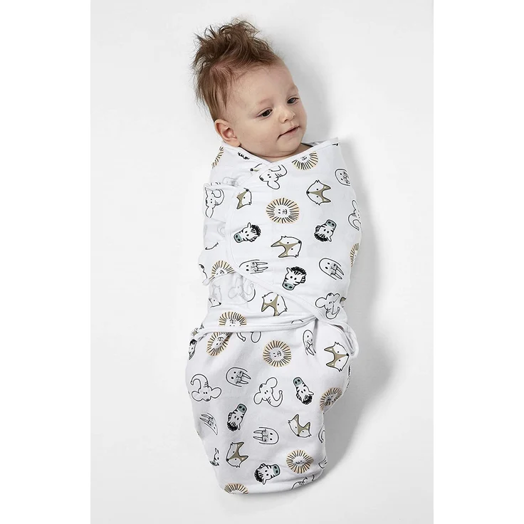 Meyco Animal Swaddle Pucktuch, 4–6 Monate Weiß – Bild 4