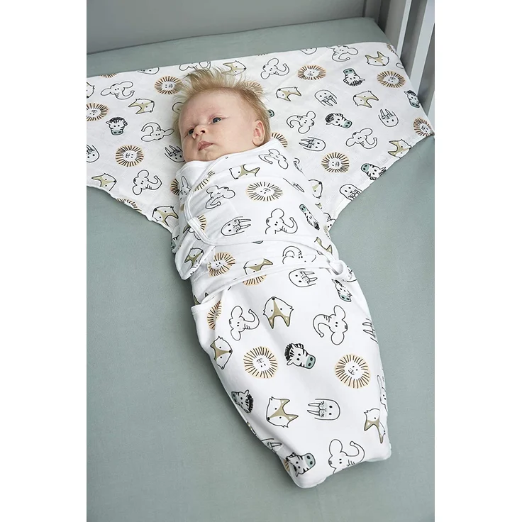 Meyco Animal Swaddle Pucktuch, 4–6 Monate Weiß – Bild 5