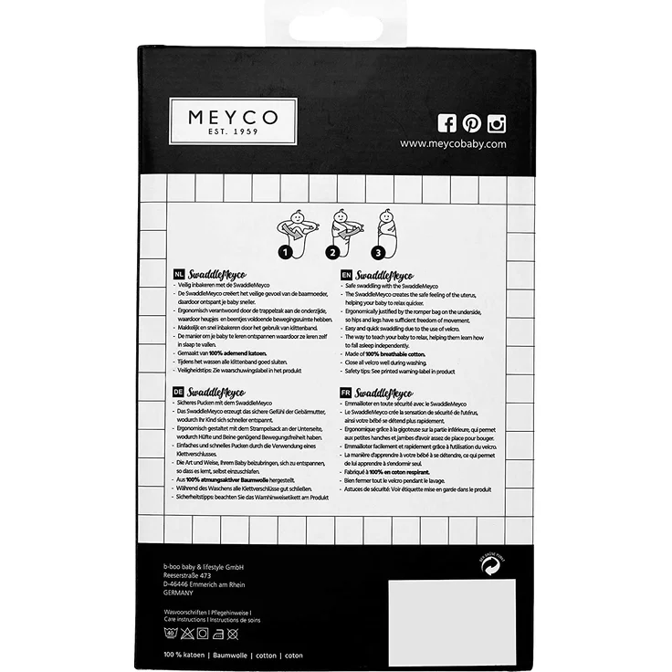 Meyco Animal Swaddle Pucktuch, 4–6 Monate Weiß – Bild 3