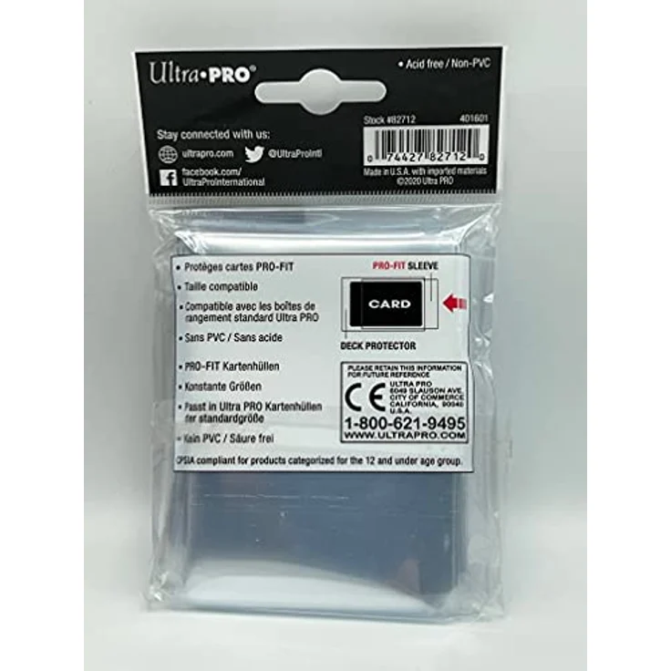UP Ultra Pro Pro-Fit Card, 100 Hüllen Vorteilspack, klar, Inner Sleeves, innere Kartenhüllen, Double sleeving für Sammelkarten wie Pokemon Magic - Standardgröße – Bild 3