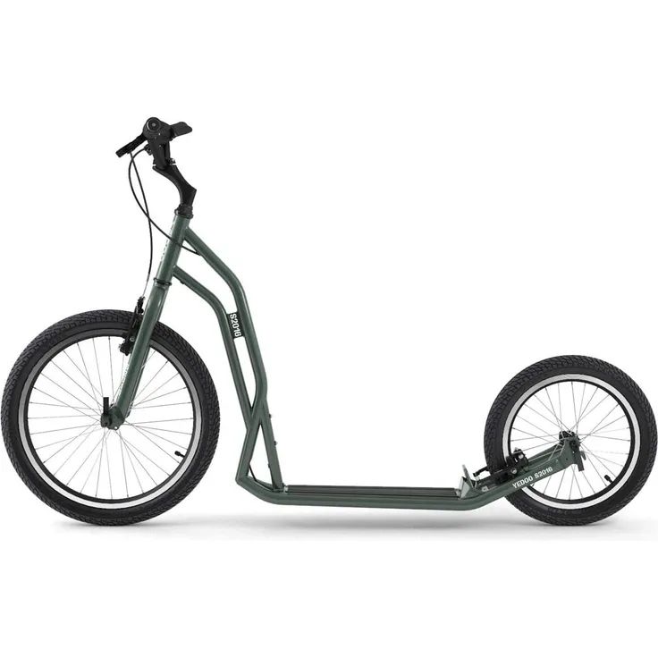 Yedoo S2016 Tretroller - bis 150 kg, Kickscooter mit Luftreifen 20/16 - für Erwachsene, Scooter Roller mit verstellbare Lenker, Dogscooter (grün)