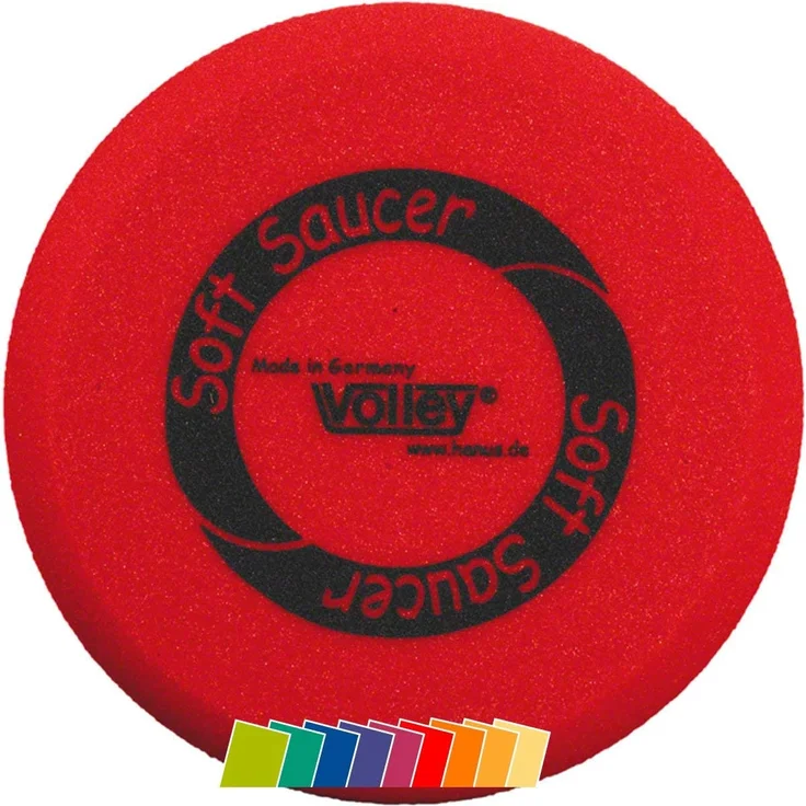 VOLLEY Schaumstoff Frisbee Wurfscheibe ELE'Soft Saucer unbeschichtet, 25 cm, Rot – Bild 1