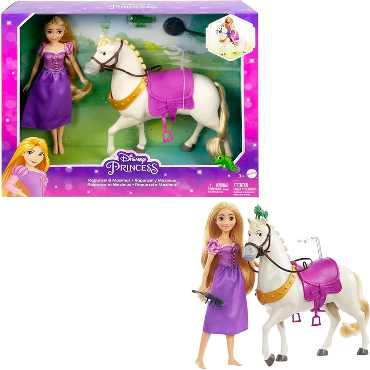 Mattel HLW23 Disney Princess Rapunzel & Maximus Forever Spielset – Bild 1