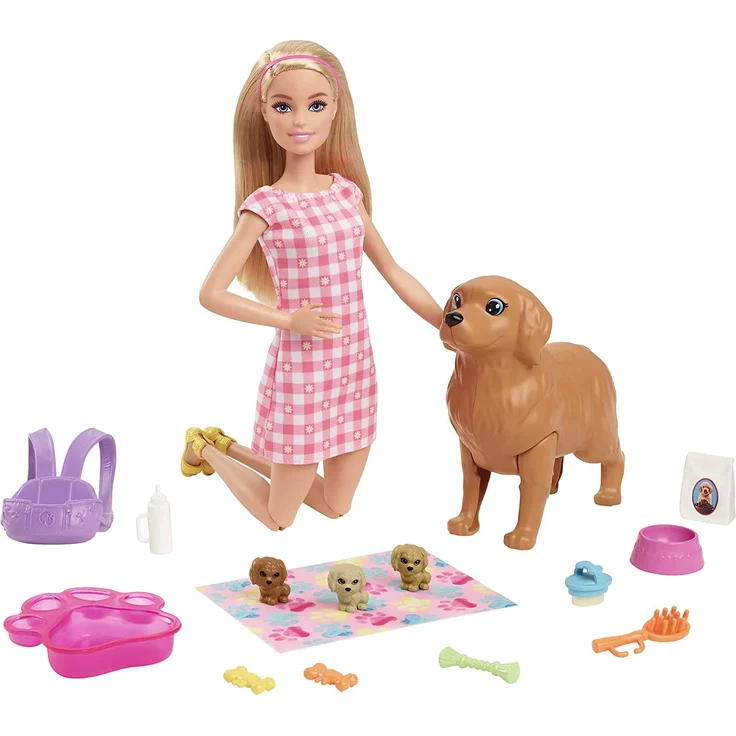 Mattel - Barbie Puppe mit Hund & Welpen – Bild 1