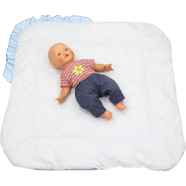 TupTam Unisex Baby Einschlagdecke mit Schleife, Farbe: Blau, Größe: 70 x 70 cm – Bild 7
