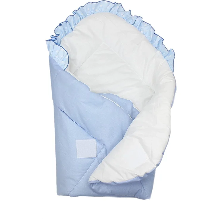 TupTam Unisex Baby Einschlagdecke mit Schleife, Farbe: Blau, Größe: 70 x 70 cm – Bild 5