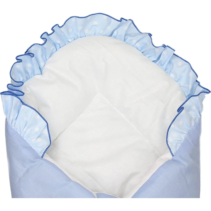 TupTam Unisex Baby Einschlagdecke mit Schleife, Farbe: Blau, Größe: 70 x 70 cm – Bild 3