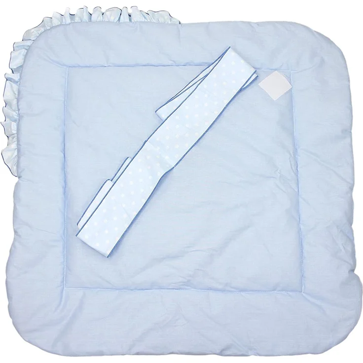 TupTam Unisex Baby Einschlagdecke mit Schleife, Farbe: Blau, Größe: 70 x 70 cm – Bild 6