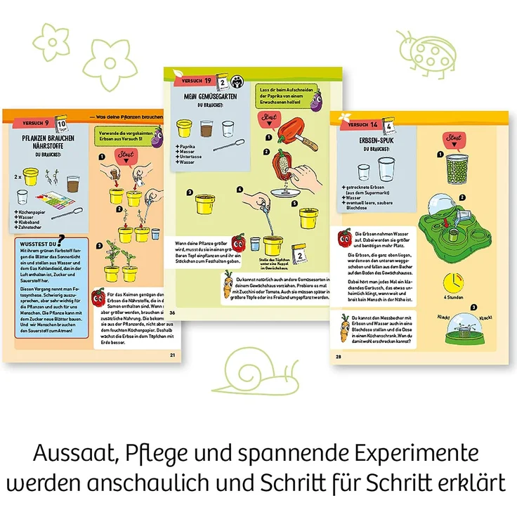 Kosmos 632083 Mein erstes Gewächshaus, Das Original, Erstes Gärtnern für Kinder ab 5 Jahre, Komplett-Set mit Samen, Erde usw. Experimentierkasten zu Garten, Pflanzen, Blumen, Biologie – Bild 5