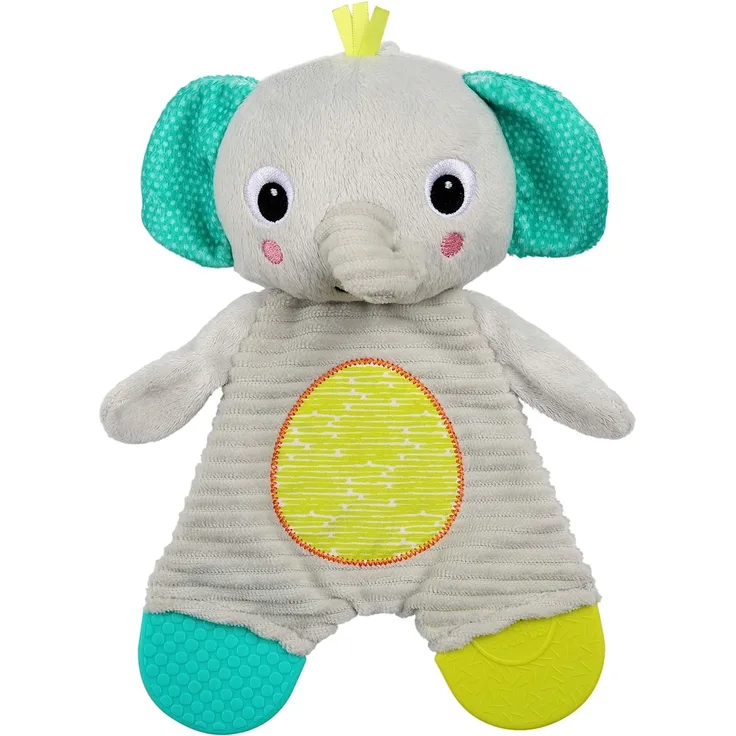 Bright Starts - Schmusetuch Snuggle & Teethe - Elefant