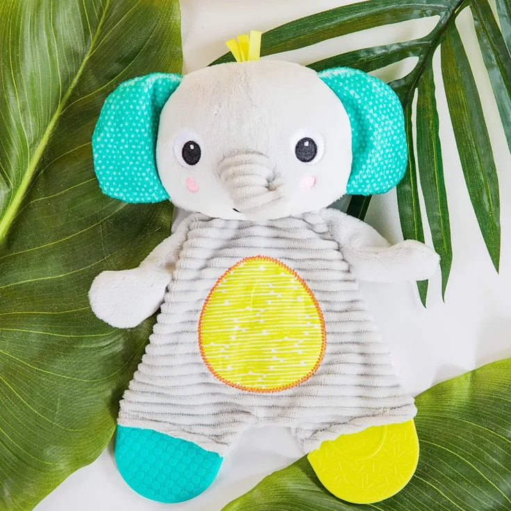 Bright Starts - Schmusetuch Snuggle & Teethe - Elefant – Bild 4