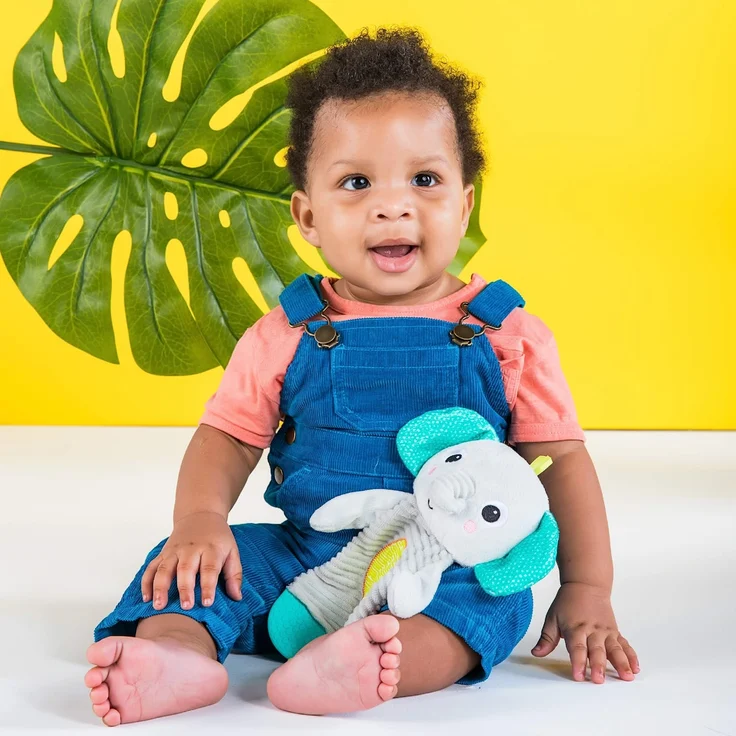 Bright Starts - Schmusetuch Snuggle & Teethe - Elefant – Bild 5