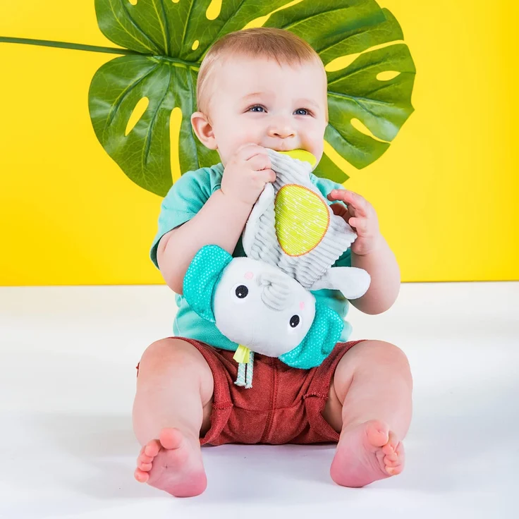 Bright Starts - Schmusetuch Snuggle & Teethe - Elefant – Bild 2
