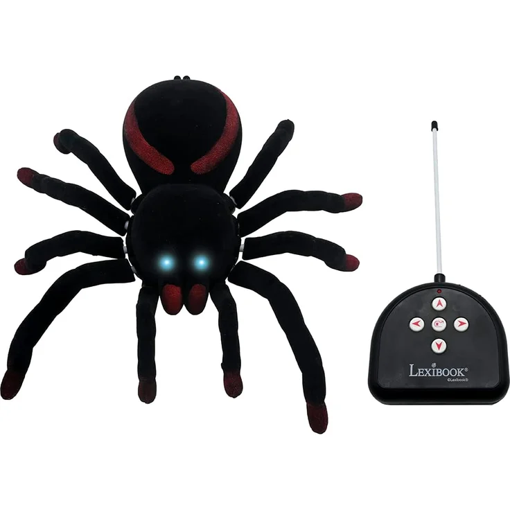 Lexibook, Ferngesteuerte realistische Tarantel/Spinne, 8 haarige Beine, 2 Mandibeln, Lichteffekte in den Augen, inkl. Fernbedienung, SPIDER01 – Bild 1
