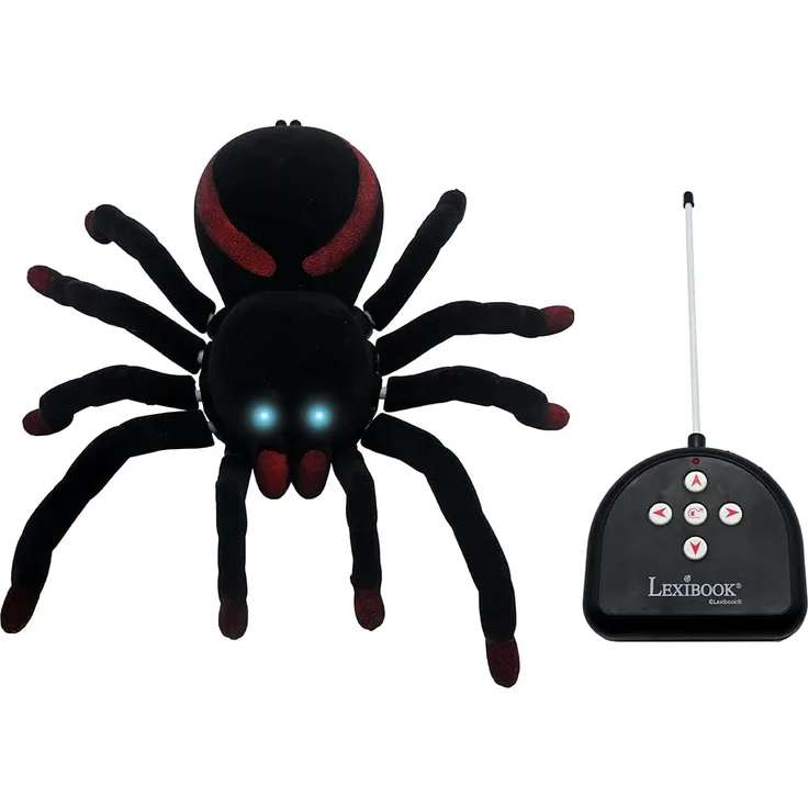 Lexibook, Ferngesteuerte realistische Tarantel/Spinne, 8 haarige Beine, 2 Mandibeln, Lichteffekte in den Augen, inkl. Fernbedienung, SPIDER01