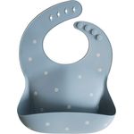 mushie Silikon Bib für Kinder | Lätzchen mit Auffangschale | BPA frei Wasserdicht | Abwaschbar Lätzchen mit verstellae Passform | Sichere & Hochwertige für Kleinkinder & Baby | White Daisy