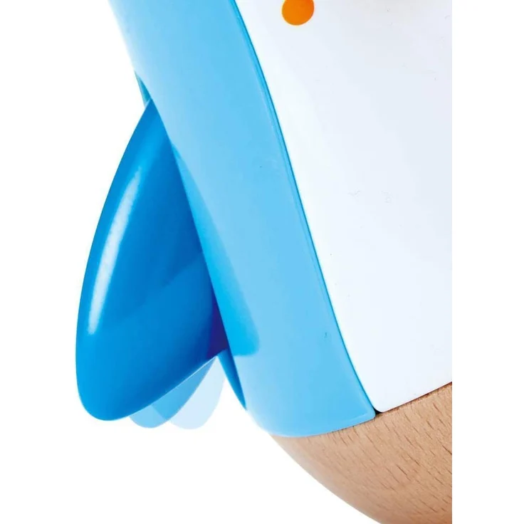 Hape E0331 - Stehauf-Pinguin, Stehaufmännchen mit Klang, blau, ab 6 Monaten – Bild 5