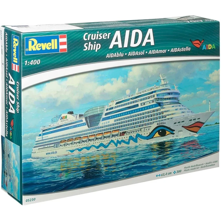 Revell Modellbausatz Schiff 1:400 - Cruiser Ship AIDAblu, AIDAsol, AIDAmar, AIDAstella im Maßstab 1:400, Level 5, originalgetreue Nachbildung mit vielen Details, Kreuzfahrtschiff, 05230 – Bild 14