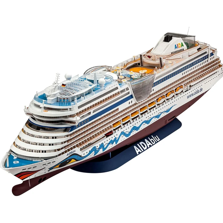 Revell Modellbausatz Schiff 1:400 - Cruiser Ship AIDAblu, AIDAsol, AIDAmar, AIDAstella im Maßstab 1:400, Level 5, originalgetreue Nachbildung mit vielen Details, Kreuzfahrtschiff, 05230 – Bild 3