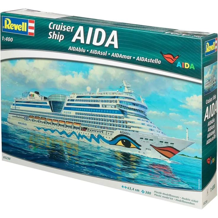 Revell Modellbausatz Schiff 1:400 - Cruiser Ship AIDAblu, AIDAsol, AIDAmar, AIDAstella im Maßstab 1:400, Level 5, originalgetreue Nachbildung mit vielen Details, Kreuzfahrtschiff, 05230 – Bild 15