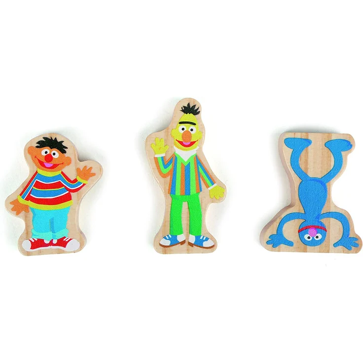 Small Foot 10970 Sesamstrasse Holzbausteine, 100% FSC-Zertifiziert, für Kinder ab 12 Monaten von der Marke Spielzeug, Mehrfarbig – Bild 2