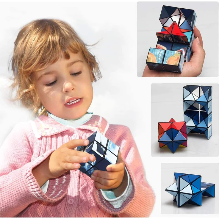 Euklidischer Würfel Star Cube Magic Cube Set, Transforming Cubes Magic Puzzle Cubes für Kinder und Erwachsene (Ozean-Serie) – Bild 7