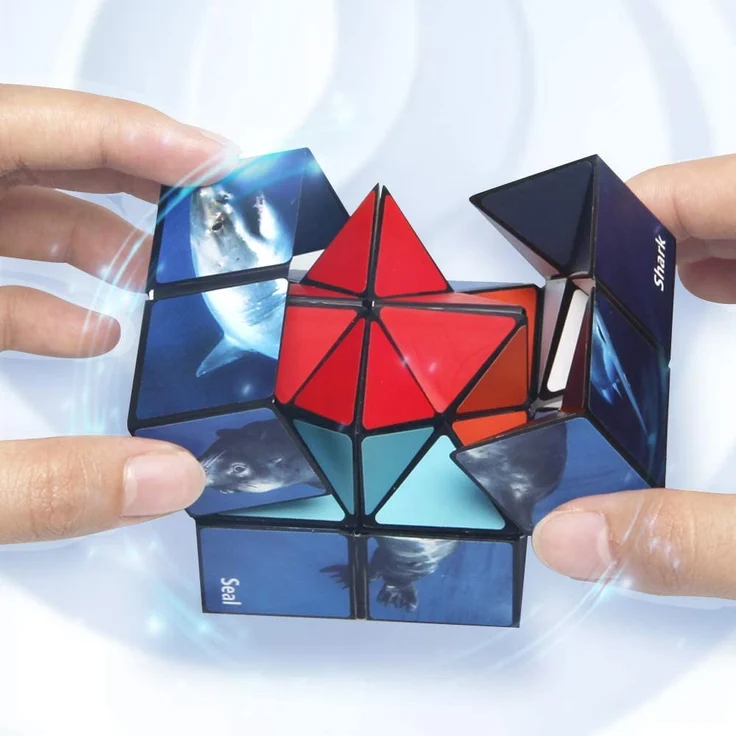 Euklidischer Würfel Star Cube Magic Cube Set, Transforming Cubes Magic Puzzle Cubes für Kinder und Erwachsene (Ozean-Serie) – Bild 6