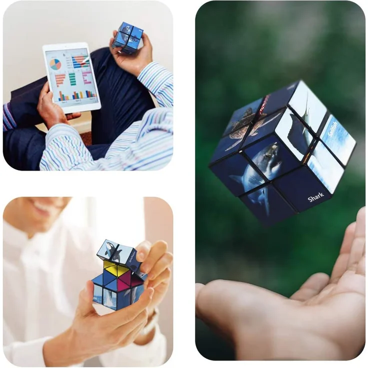 Euklidischer Würfel Star Cube Magic Cube Set, Transforming Cubes Magic Puzzle Cubes für Kinder und Erwachsene (Ozean-Serie) – Bild 5