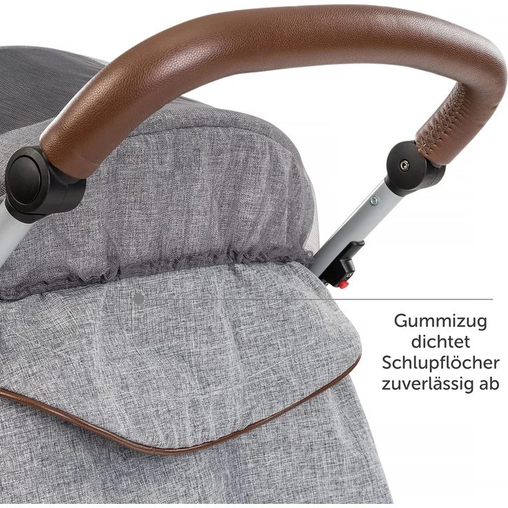 Universal Insektenschutz / Mückennetz für Kinderwagen & Buggy - idealer Schutz vor Wespen & Stechmücken Dank feinem Netzgewebe - Premium QUALITÄT: reißfest & waschbar, mit Tasche - Grau, Schwarz – Bild 5
