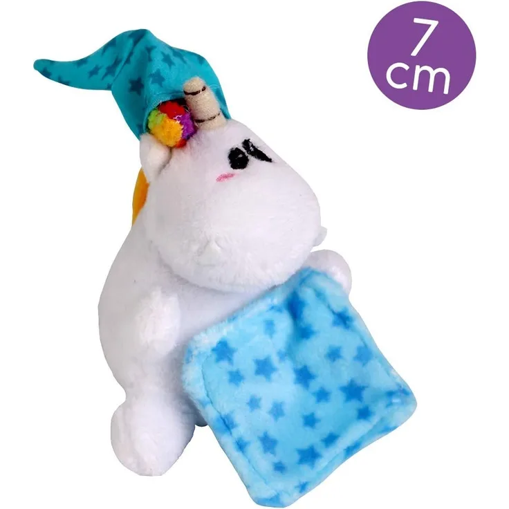 Schlafpummel Plüsch-Schlüsselanhänger (7 cm) - Pummeleinhorn