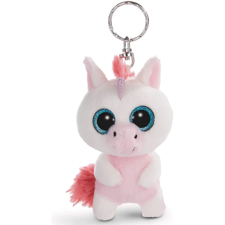 NICI Glubschis: Das Original – Glubschis Schlüsselanhänger Einhorn Milky-Fee 9 cm – Einhorn Kuscheltieranhänger mit Schlüsselring für Schlüsselband, Schlüsselbund & Schlüsselhalter – 45551 – Bild 1