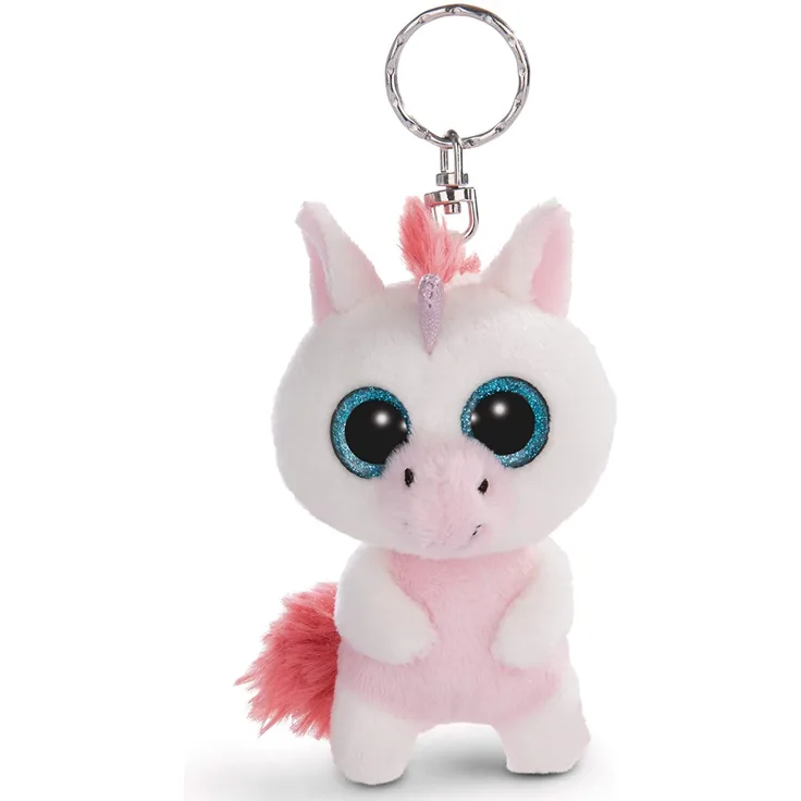NICI Glubschis: Das Original – Glubschis Schlüsselanhänger Einhorn Milky-Fee 9 cm – Einhorn Kuscheltieranhänger mit Schlüsselring für Schlüsselband, Schlüsselbund & Schlüsselhalter – 45551