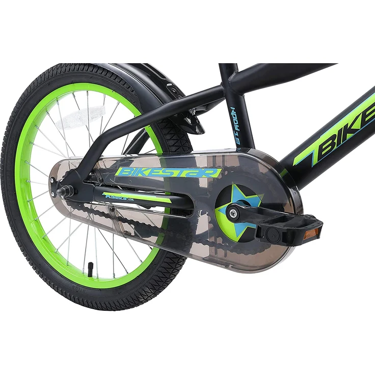 Bikestar Kinderfahrrad Urban Jungle Schwarz / Grün, 18 Zoll - Preisvergleich – Bild 4