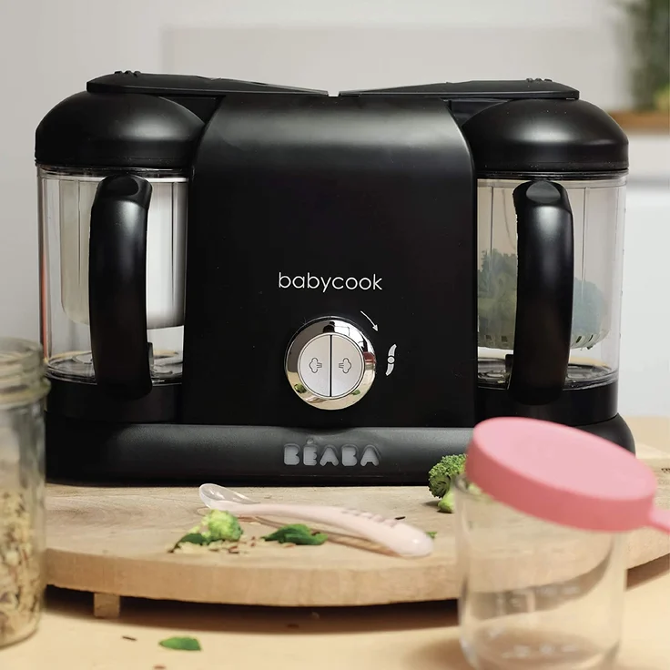 BÉABA Babycook Duo 4-in-1-Babynahrungszubereiter - Dampfgarer - Schnelles Dampfgaren in 15 Minuten - 2.200 ml XXL-Fassungsvermögen - Schwarz – Bild 6