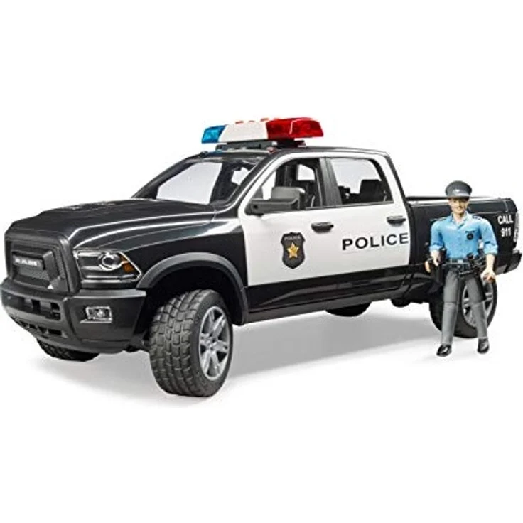 bruder 02505 'RAM 2500 Polizei Pickup mit Polizist', ab 4 Jahren, mit Light and Sound Modul, 1:16 – Bild 3