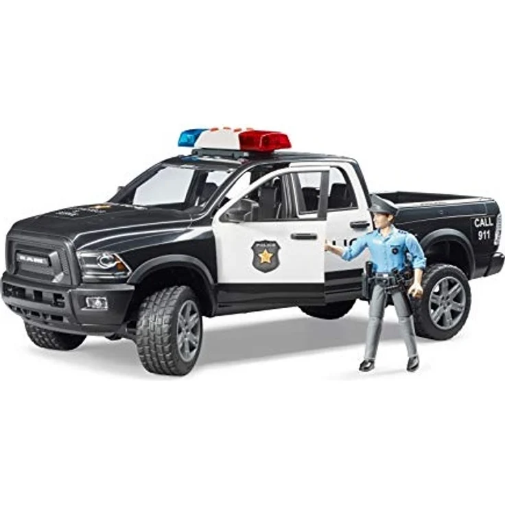 bruder 02505 'RAM 2500 Polizei Pickup mit Polizist', ab 4 Jahren, mit Light and Sound Modul, 1:16 – Bild 4