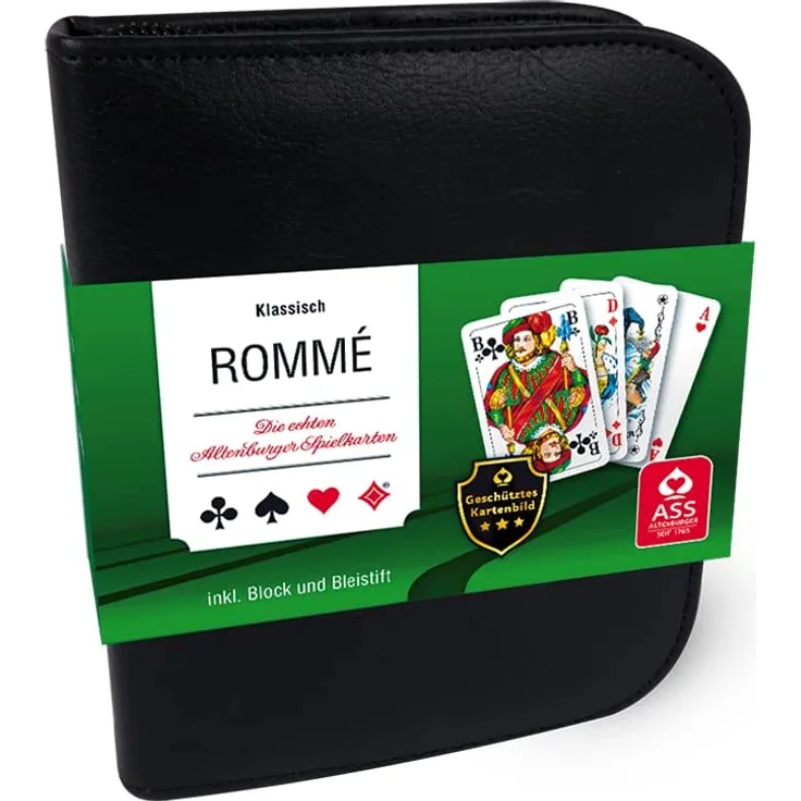 Romme Doppel Kunstlederetui
