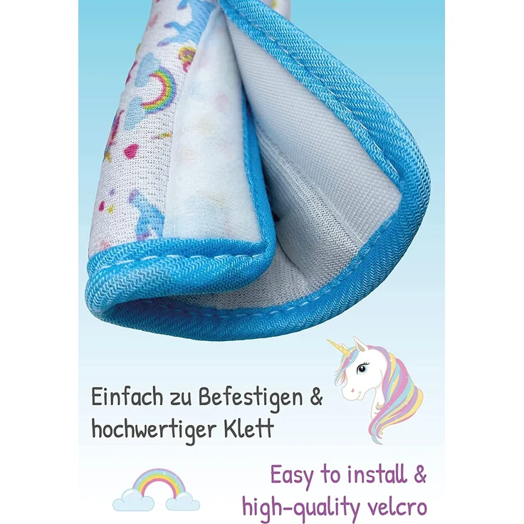 1x HECKBO® Auto Einhorn Mädchen Gurtschutz Schulterpolster Gurtschoner Schulterkissen Autositze Gurtpolster für Kinder & Erwachsene – Bild 4