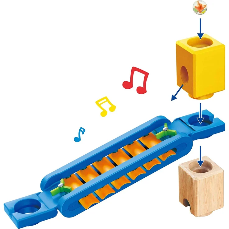 Hape E6024 - Super-Spiralburg, Quadrilla Kugelbahn, Konstruktionsspielzeug mit umfangreichem Zubehör, 129 teilig, aus Holz, ab 4 Jahren, mehrfarbig – Bild 5